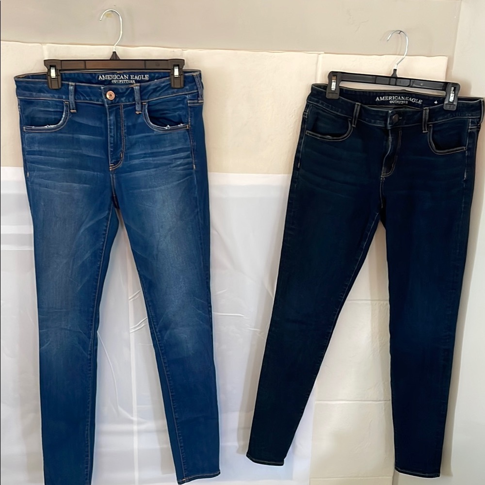 Set of Two American Eagle Outfitters Blue Skinny Jeans